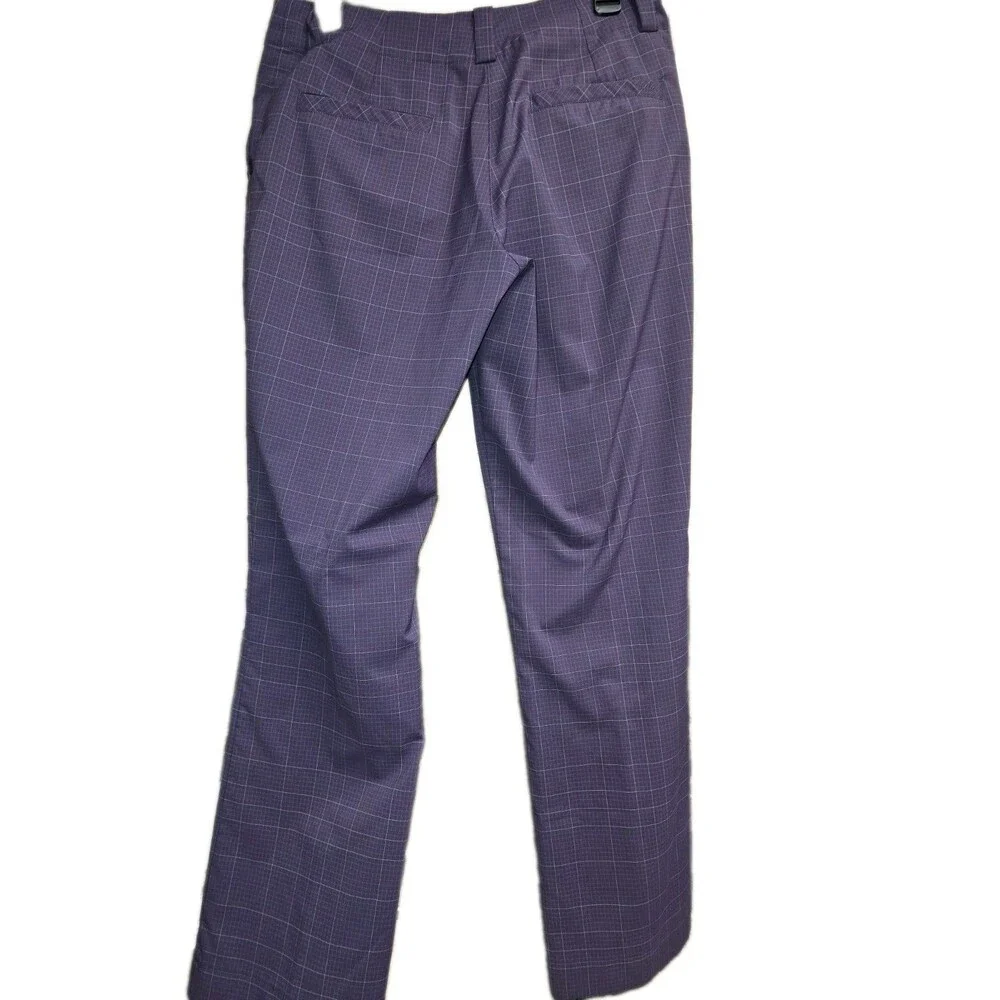 Nike Golf Women’s Size 8 Purple Plaid Bootcut Flare Pants NWOT